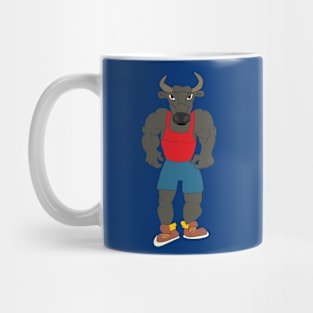 Black bull bodybuilder Mug